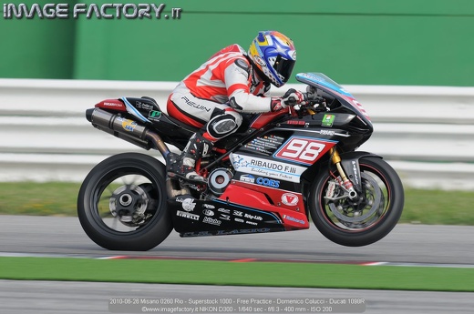 2010-06-26 Misano 0260 Rio - Superstock 1000 - Free Practice - Domenico Colucci - Ducati 1098R